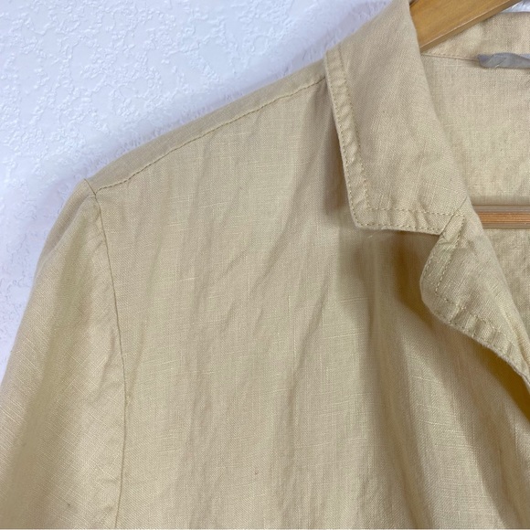 Everlane Warm Khaki Tan The Linen Workwear Shirt Blouse - Picture 4 of 8